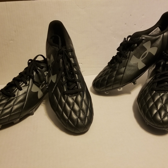 Under Armour Shoes Elite Ua Black Leather Soccer Boots Poshmark